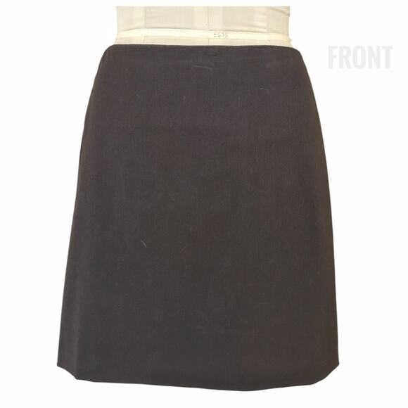 CACHE Short Brown Stretch A-line Mini Skirt Size 6 Unlined Basic Simple Career - Picture 1 of 8